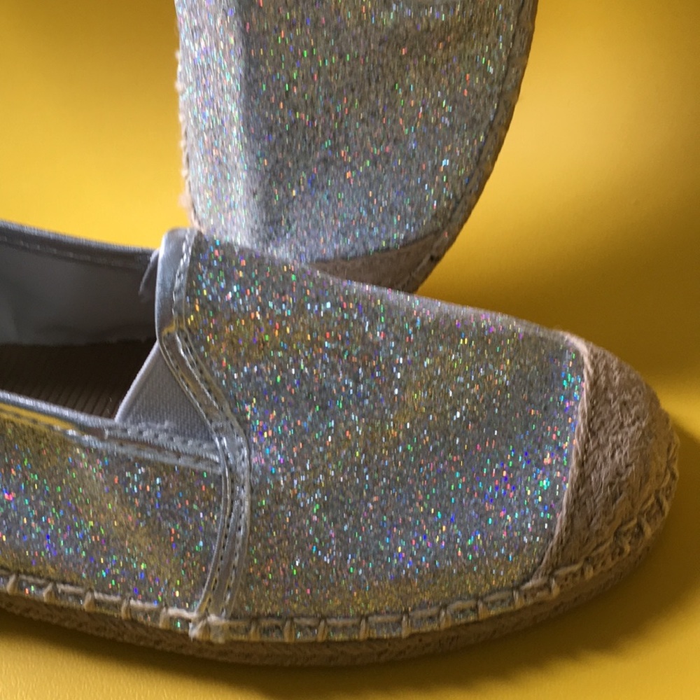 5 MIA kids MERMAID IRIDESCENT GLITTER espadrille